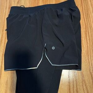 NWT Lululemon Men's Zoned In 2-in-1 Short Black